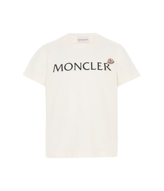 T-shirt bianca con logo classico Moncler