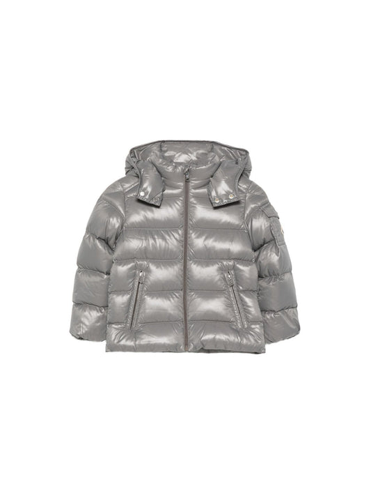 Giubbino Maya grigio baby con dettaglio patch Moncler