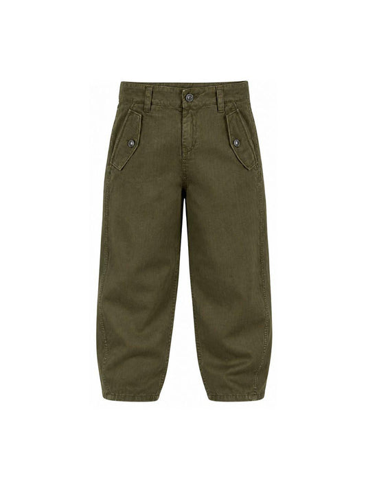 Pantalone verde con dettagli logo Givenchy cuciti sul retro