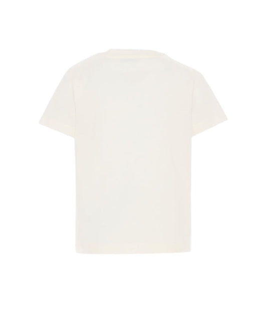 T-shirt bianca con logo classico Moncler