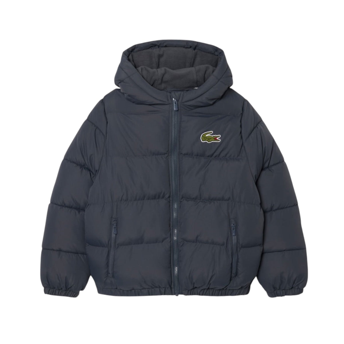 Giubbino grigio con patch logo Lacoste