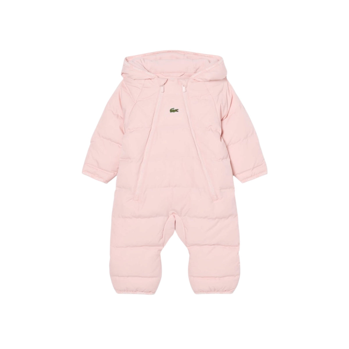 Eschimo rosa con patch logo Lacoste frontale