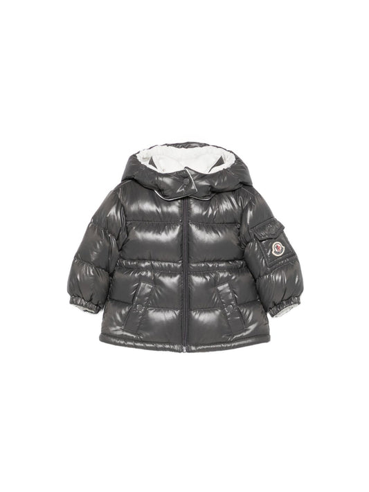 Giubbino Maire grigio baby con dettaglio patch Moncler
