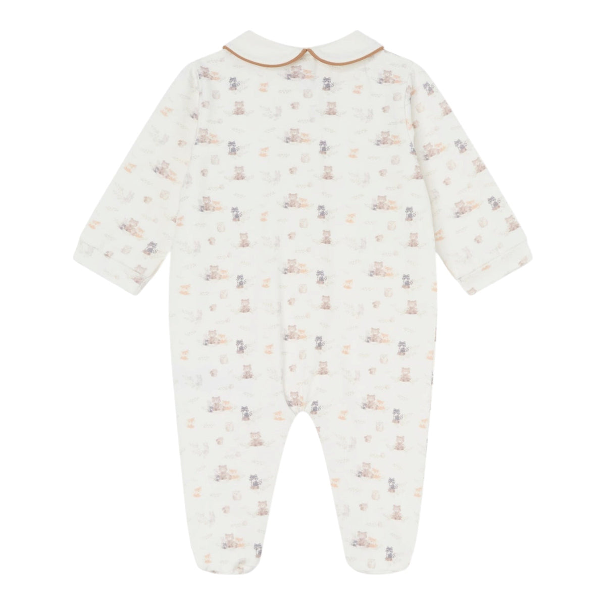 Tutina bianca con stampa animaletti Nanan