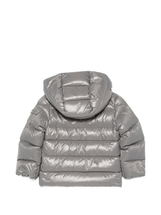 Giubbino Maya grigio baby con dettaglio patch Moncler
