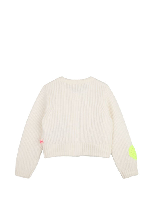 Cardigan bianco con dettagli cuori Billiebllush