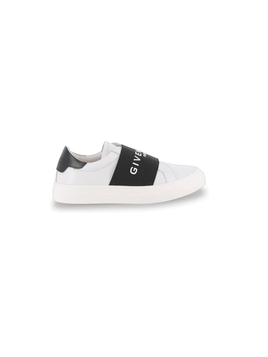Scarpe bianche slip on in pelle con dettaglio logo Givenchy