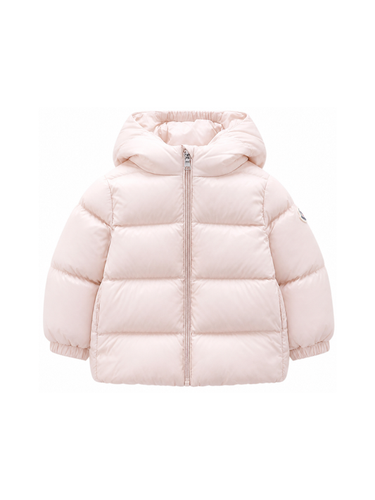 Giubbino Sharon rosa baby con dettaglio patch Moncler