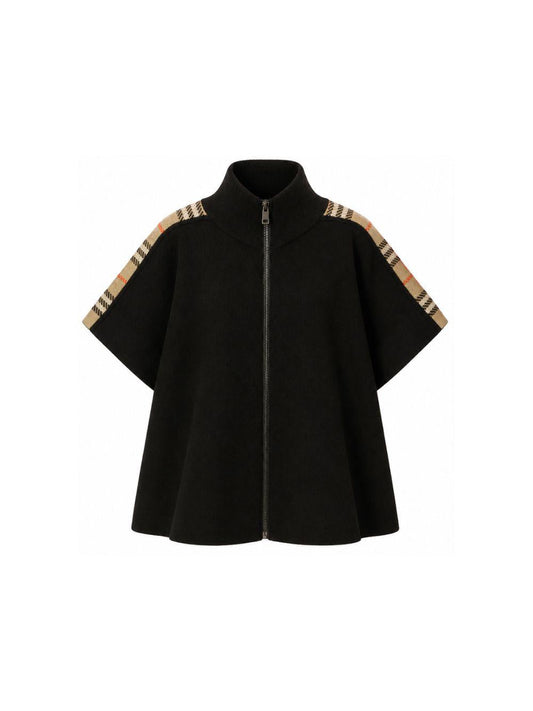 Mantella nera con dettagli logo Burberry