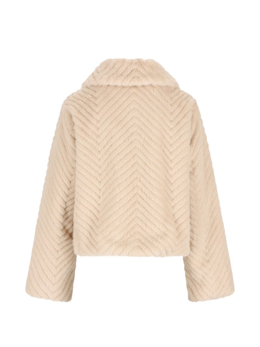 Giubbino Eira beige con patch logo Moncler