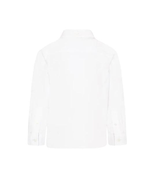 Camicia bianca con dettagli check Burberry
