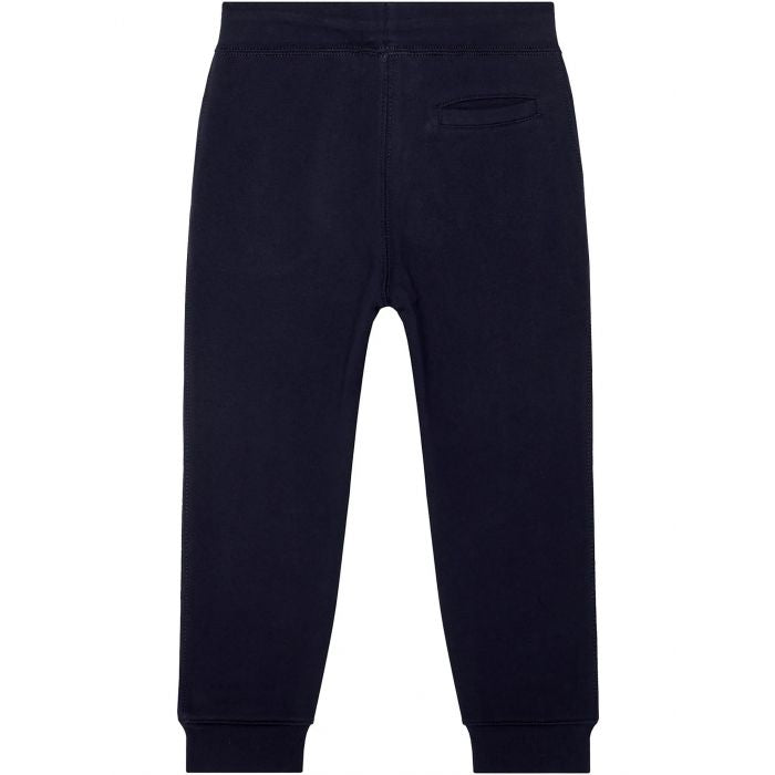 Pantalone in felpa blu con logo Ralph Lauren a contrasto