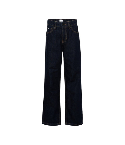 Jeans cinque tasche blu con dettagli logo Boss