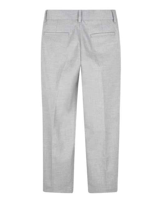 Pantalone grigio con dettagli logo Boss