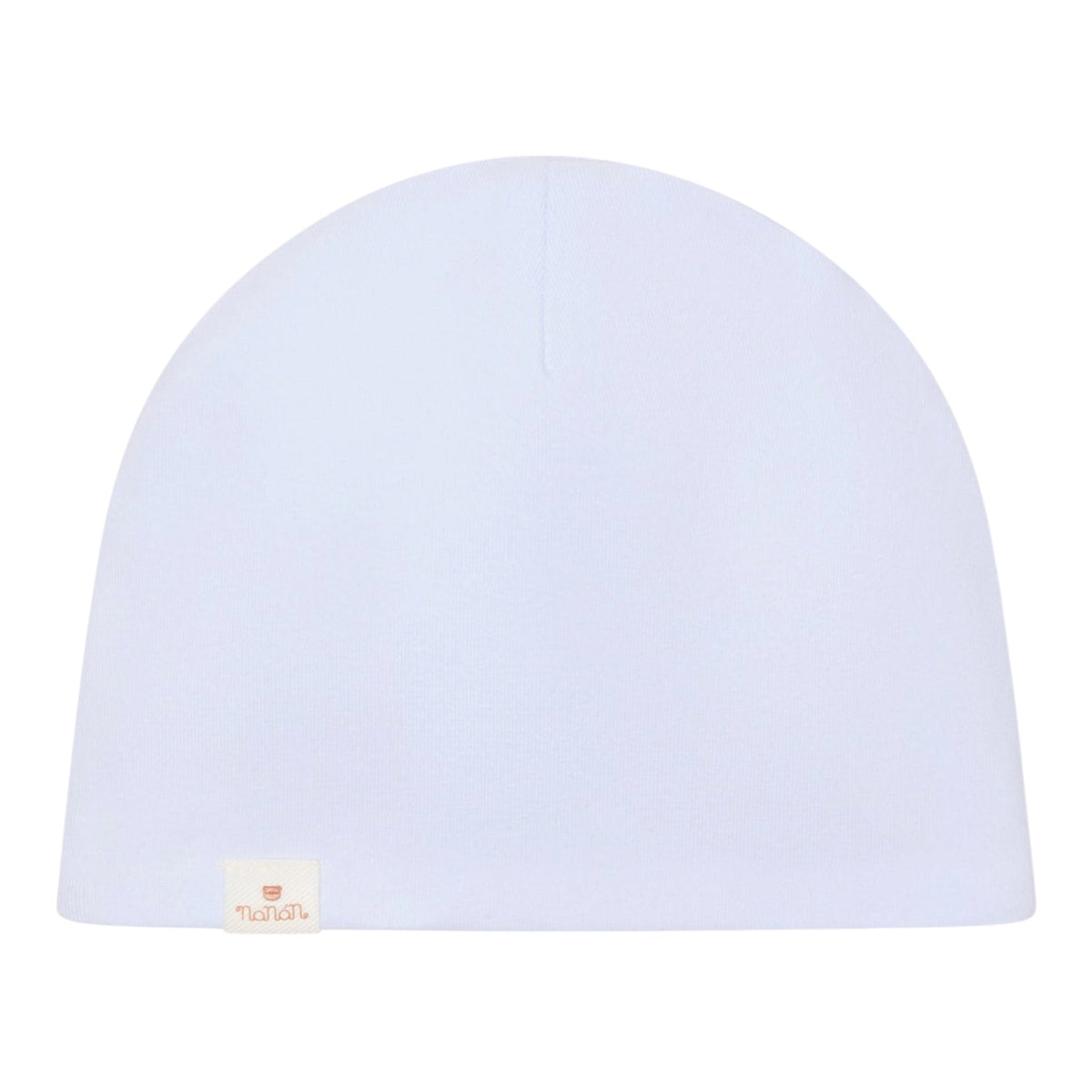 Cappello azzurro reversibile con stampa animaletti e dettaglio logo Nanan
