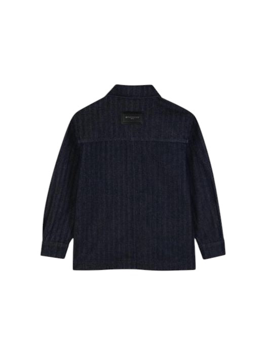 Giacca camicia in jeans con dettaglio logo Givenchy