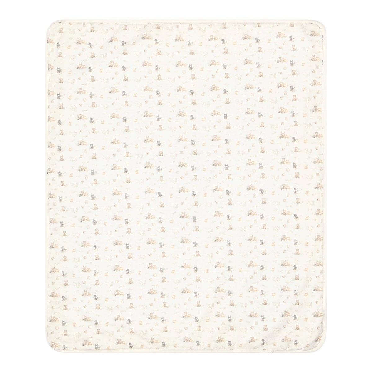 Coperta reversibile rosa e a fantasia con logo cucito Nanan