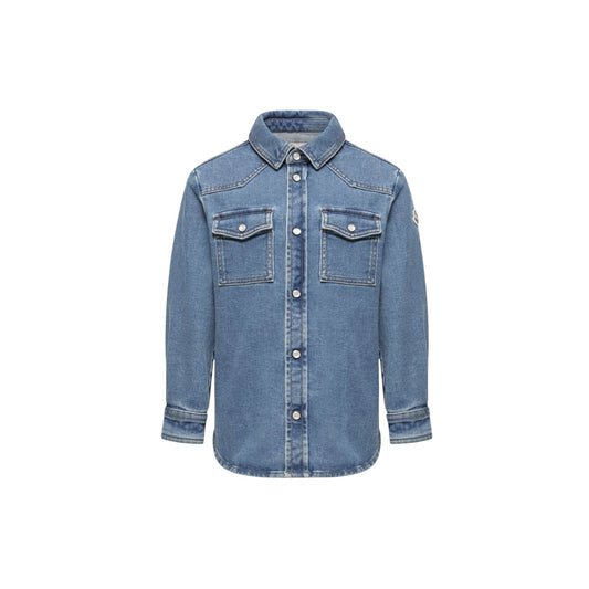 Camicia in jeans con dettagli patch Moncler