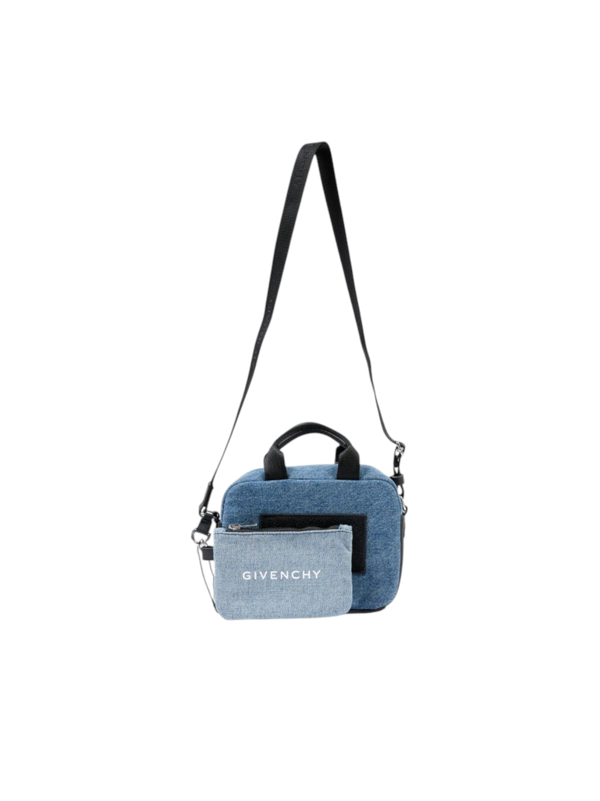 Borsa in jeans blu con dettagli logo Givenchy