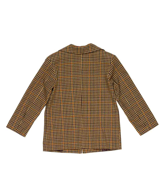 Giacca oversize marrone a fantasia con dettagli logo Lulu