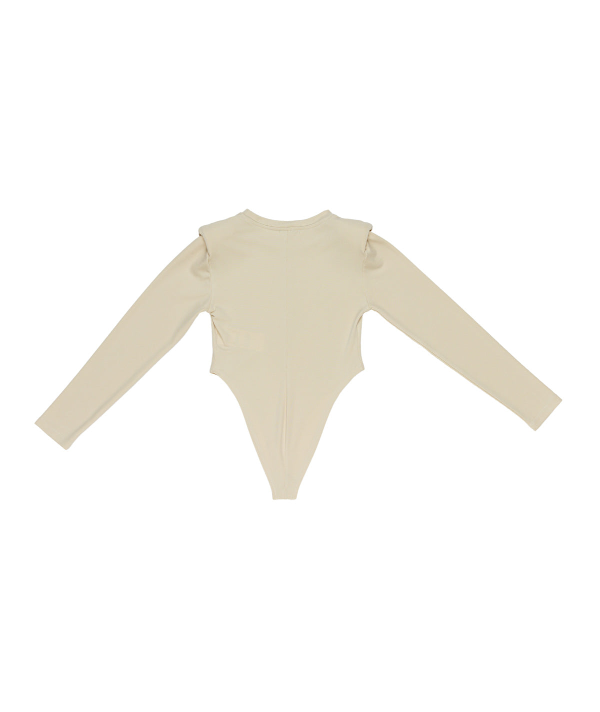 Body avorio elasticizzato con dettagli logo Lulu