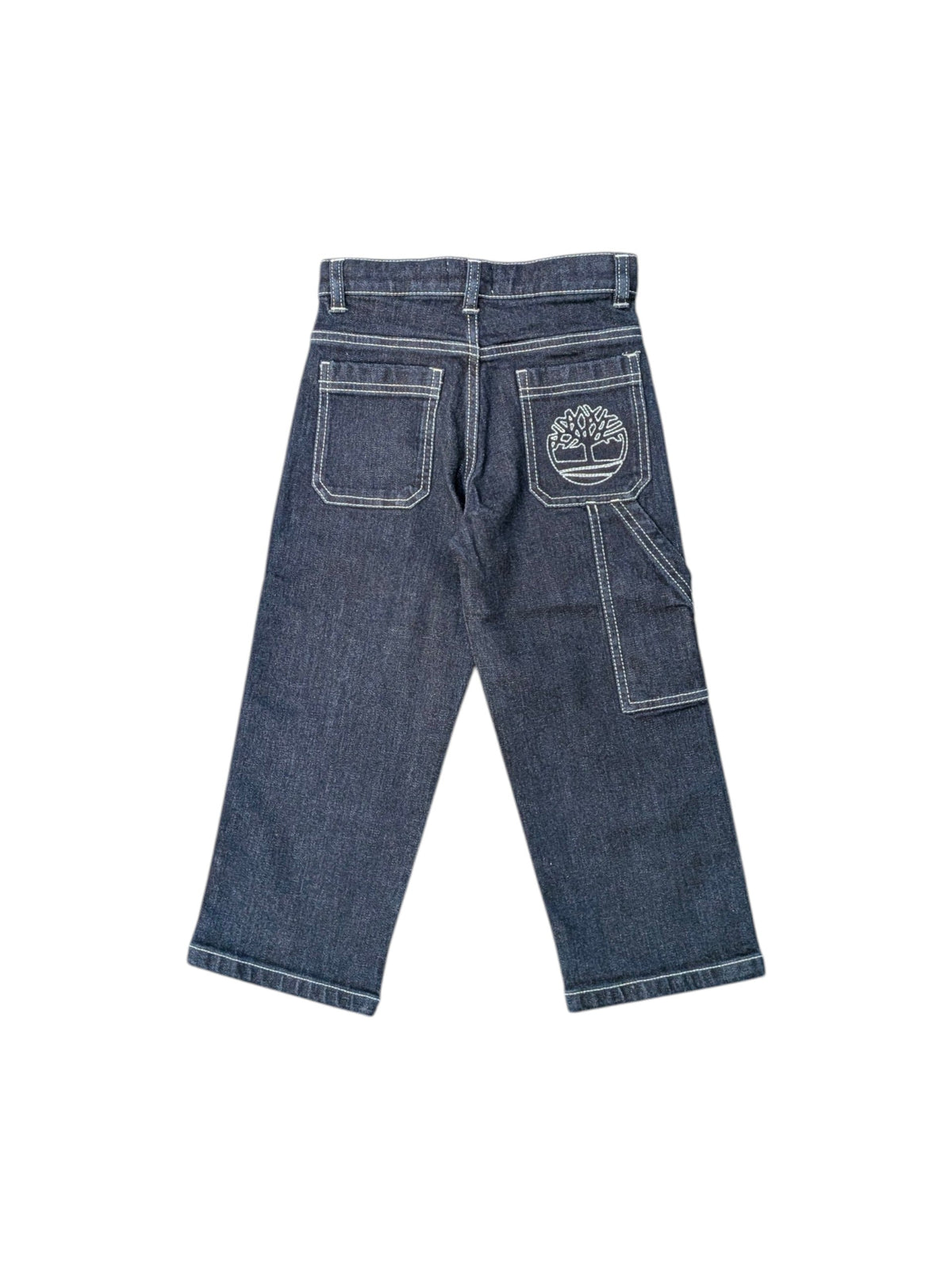 Jeans blu con logo cucito Timberland