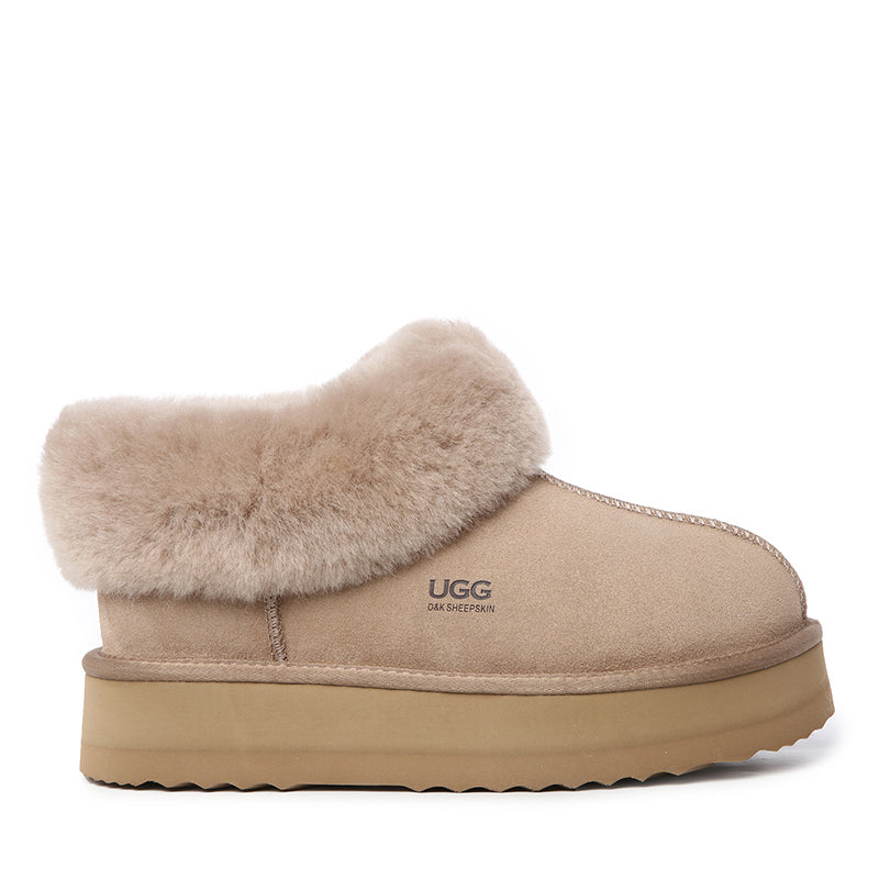 Platinum Platform Ugg Slippers