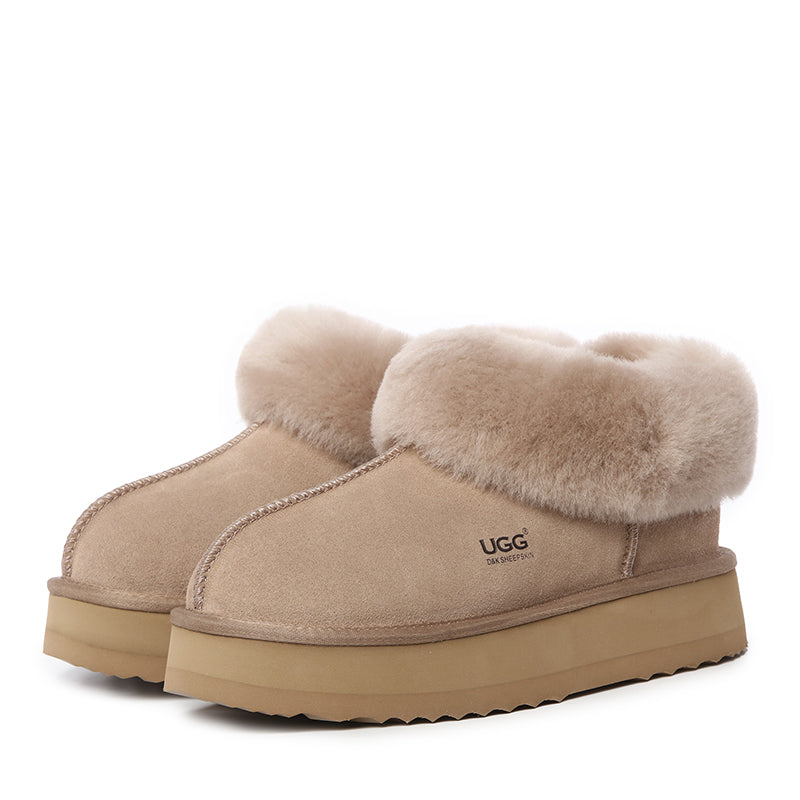 Platinum Platform Ugg Slippers
