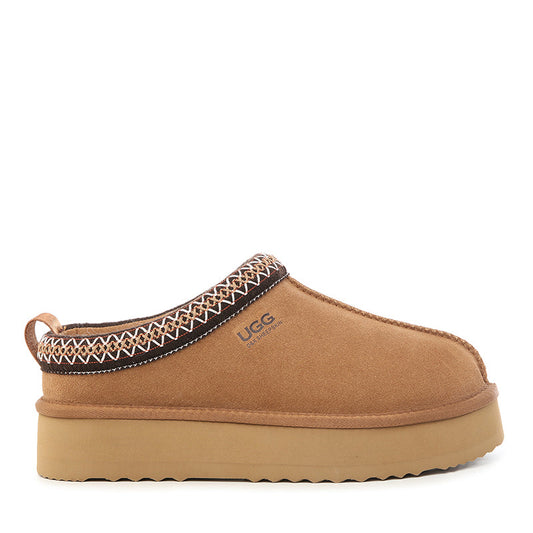 Platinum Tassie Platform Ugg Slippers
