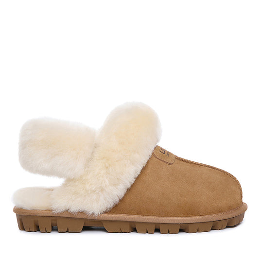 Fluffy Strap Ladies Scuff Uggs