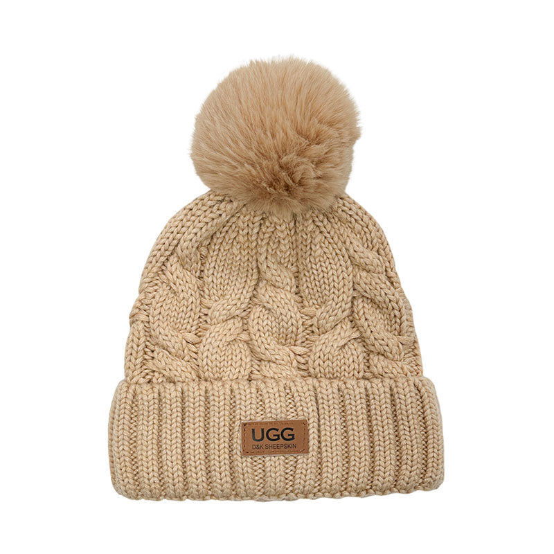Platinum PomPom Beanie Uggs