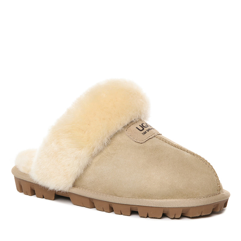 Fluffy Strap Ladies Scuff Uggs
