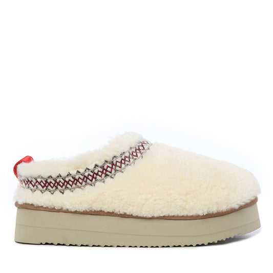 Fluffy Taz Platform Ugg Slippers