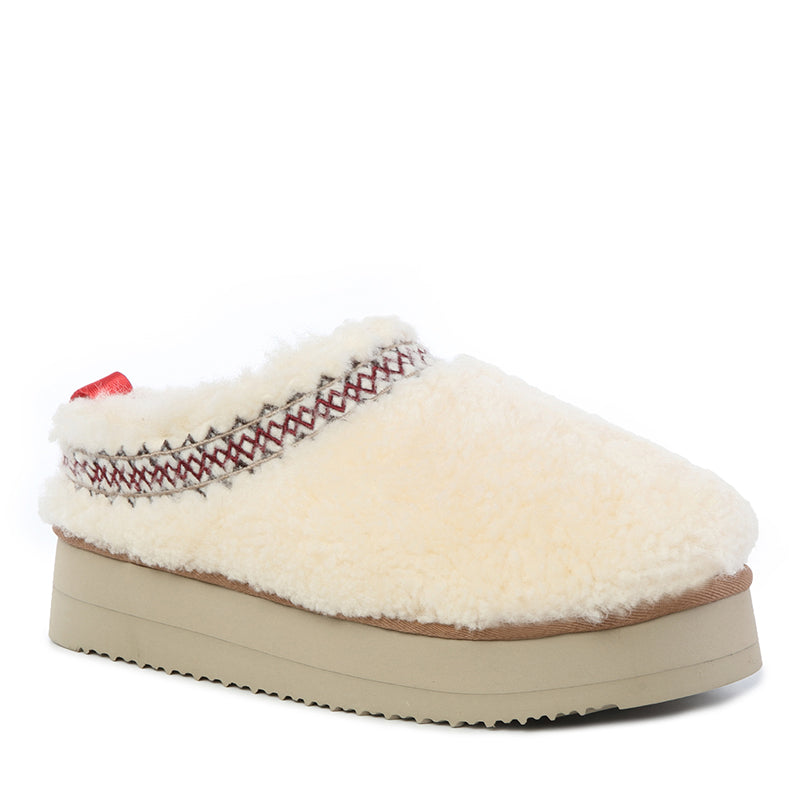 Fluffy Taz Platform Ugg Slippers