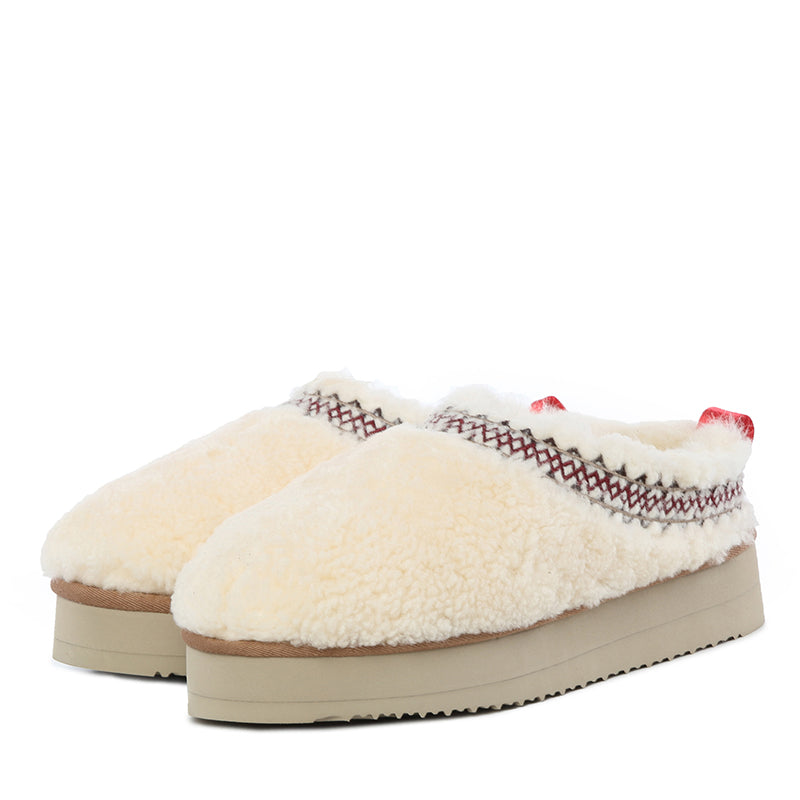 Fluffy Taz Platform Ugg Slippers