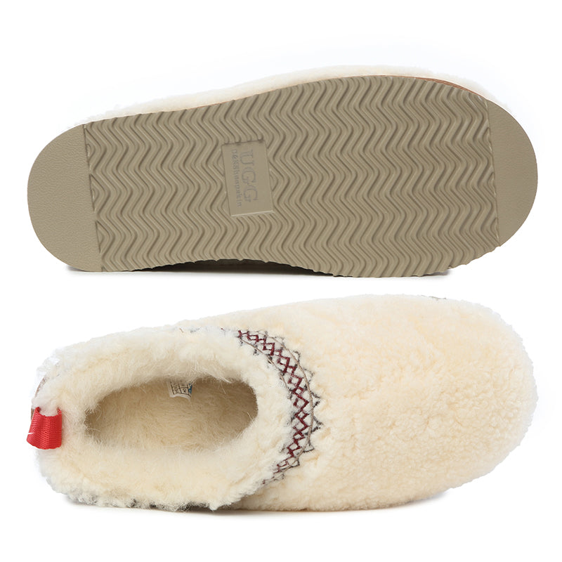 Fluffy Taz Platform Ugg Slippers